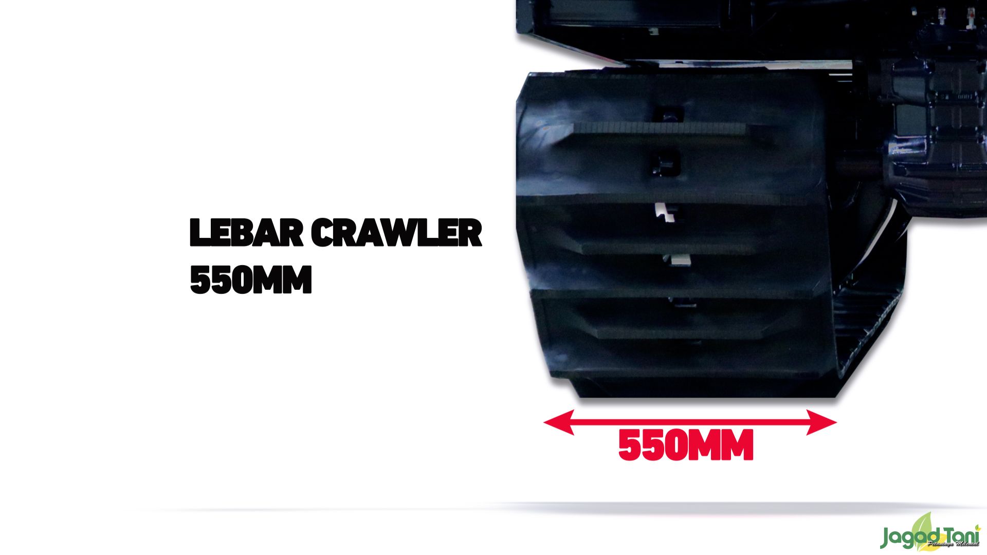 Lebar crawler pada Yanmar Aw 70 VW