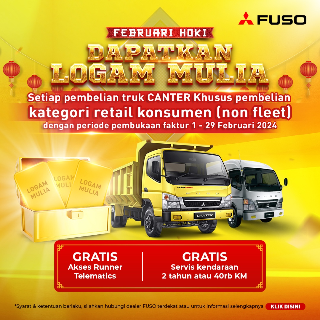 Sambut Imlek, Mitsubishi Fuso Hadirkan Promo Februari Hoki