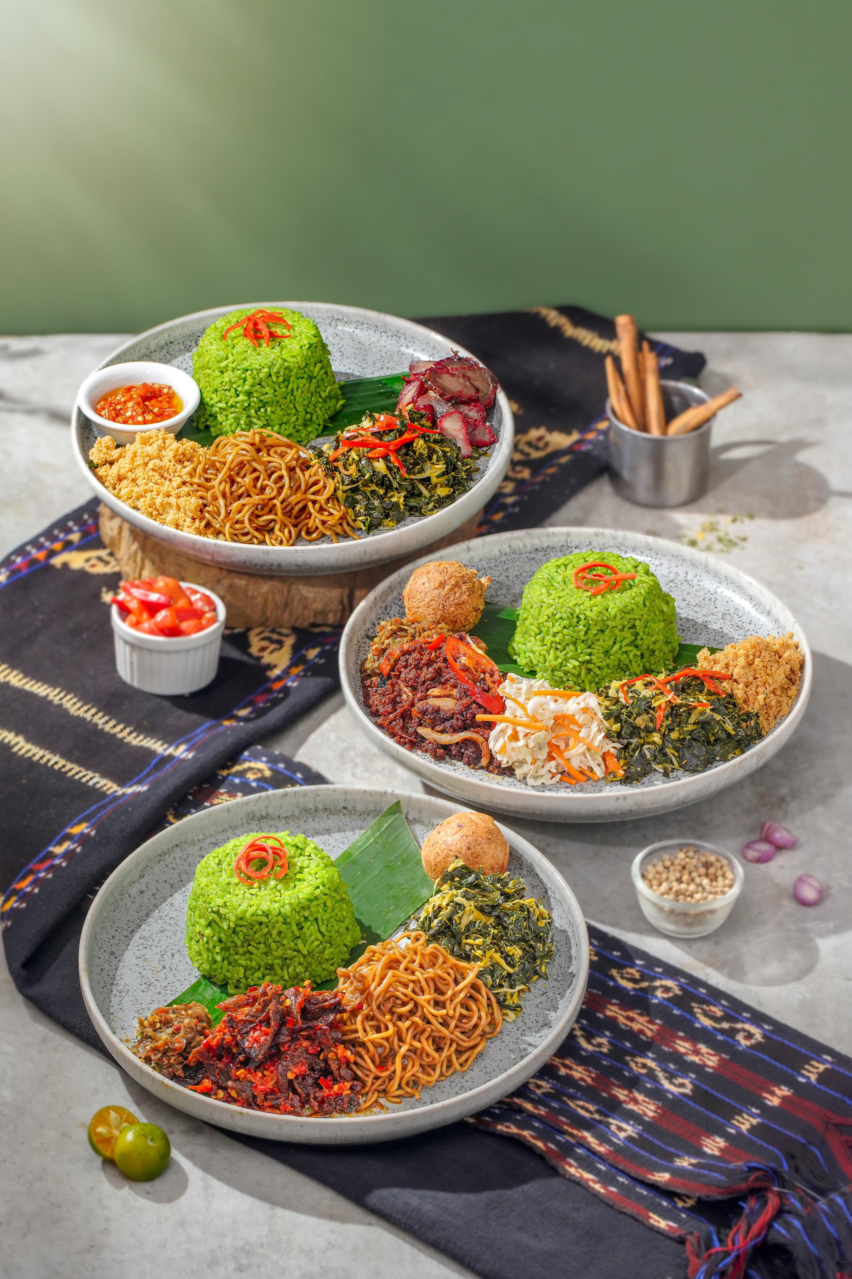 Nasi daun kelor menjadi salah satu menu Andalan La Moringa 